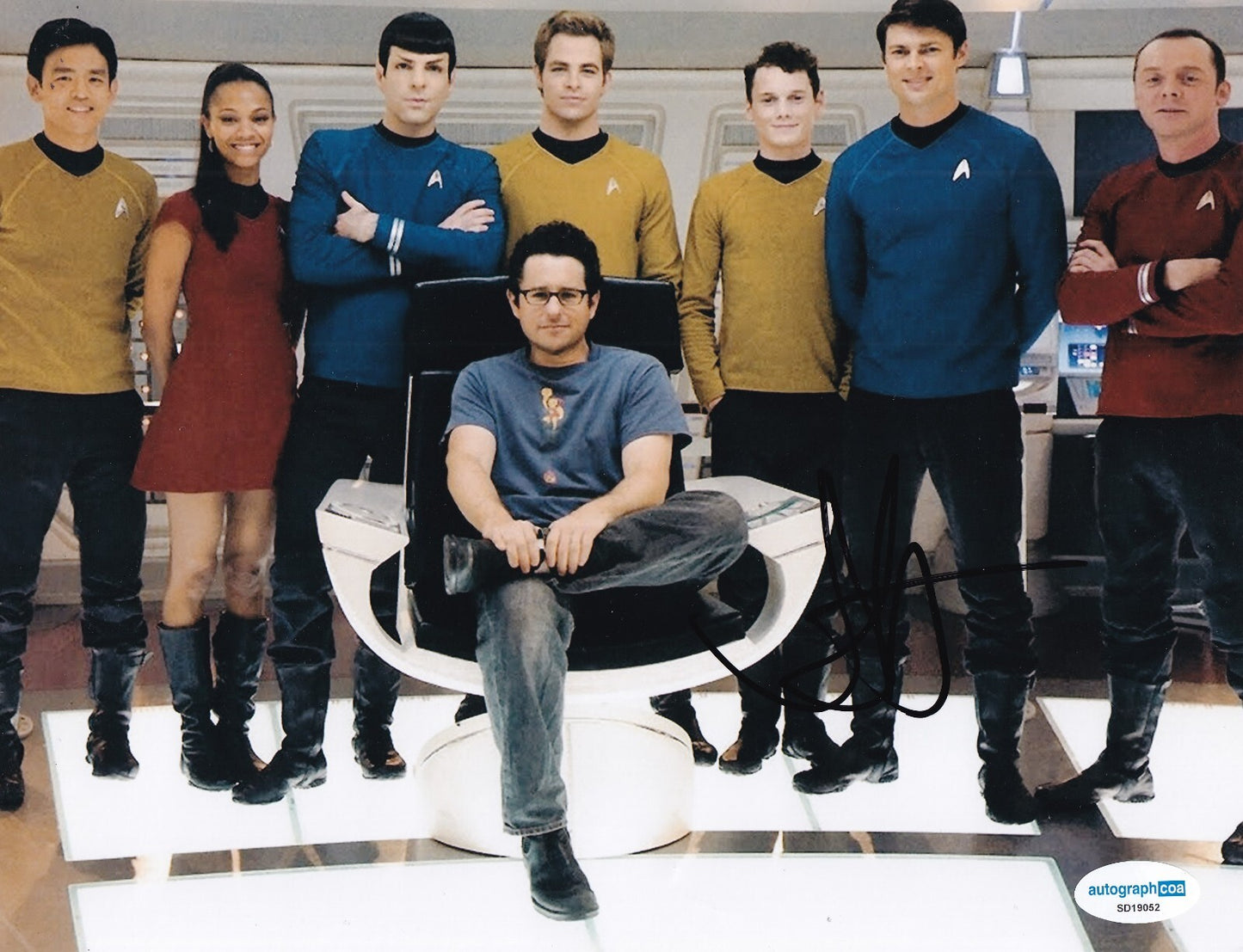 J.J ABRAMS signed (STAR TREK) Movie Director Producer 8x10 photo ACOA SD19052