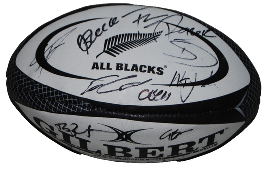 2025-26 NEW ZEALAND ALL BLACKS team signed Gibert match rugby ball W/COA #1