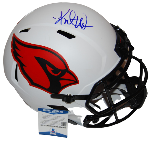 KURT WARNER signed (ARIZONA CARDINALS) F/S football helmet BECKETT BAS BB41869