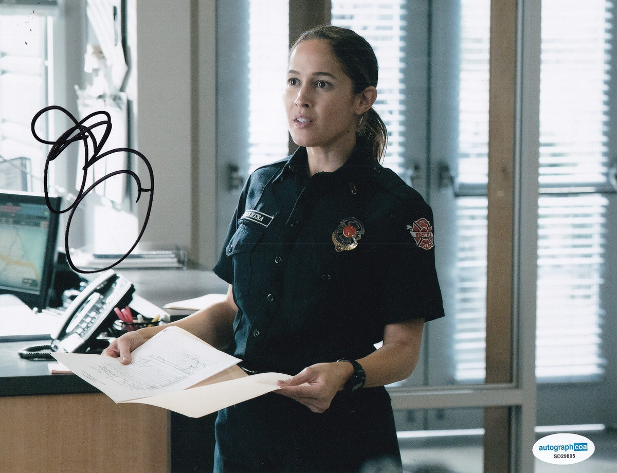JAINA LEE ORTIZ signed (STATION 19) Andy Herrera 8X10 photo ACOA SD29805