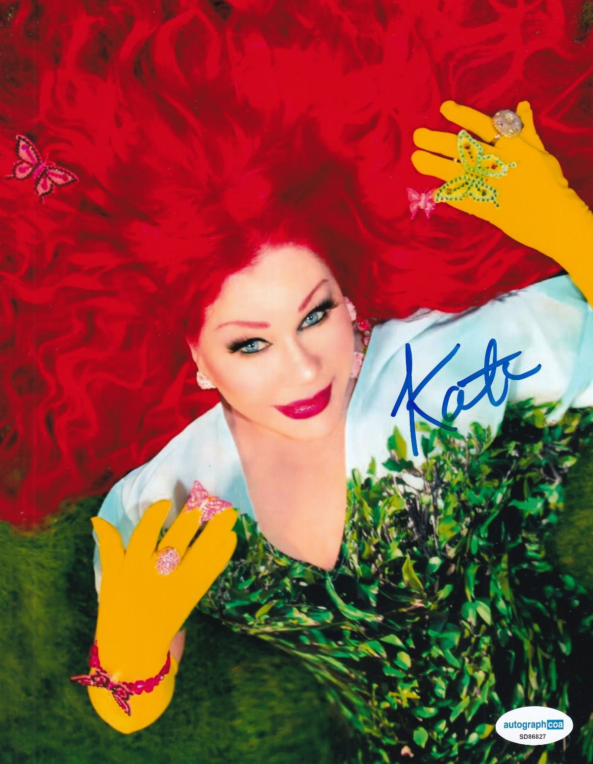 KATE PIERSON signed (THE B-52s) The Flinstones Music 8X10 photo ACOA SD86827