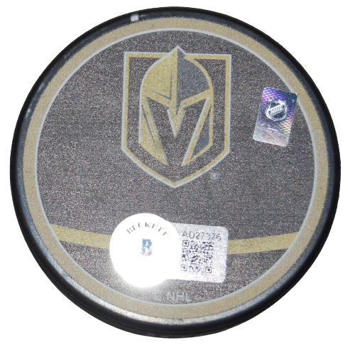 BRUCE CASSIDY signed (LAS VEGAS GOLDEN KNIGHTS) hockey puck BECKETT BAS AD27376