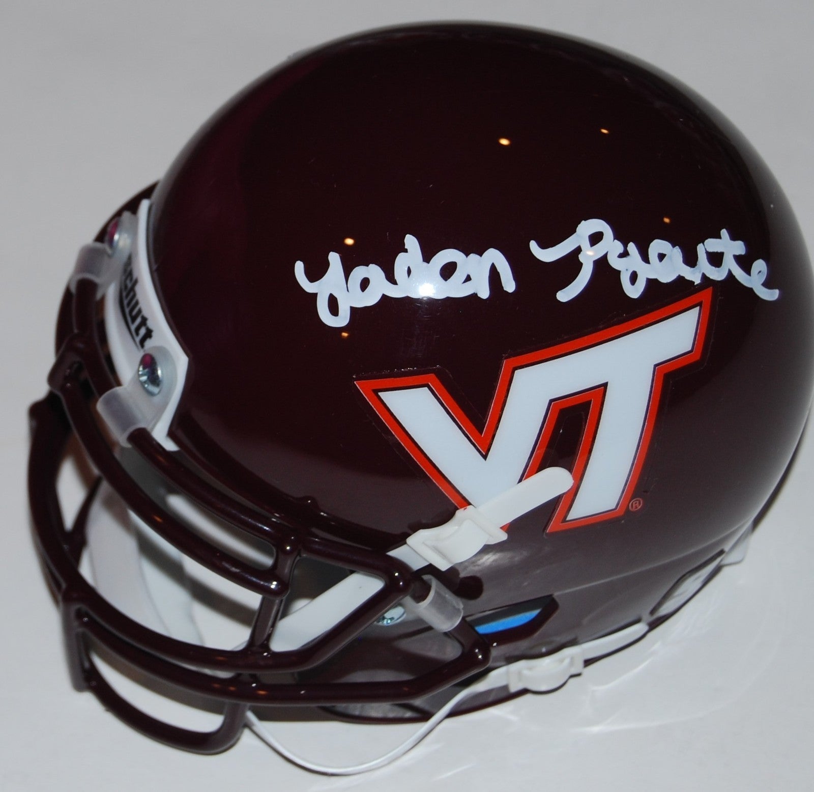 JADEN PAYOUTE signed (VIRGINIA TECH HOKIES) mini football helmet W/COA #VT1 C