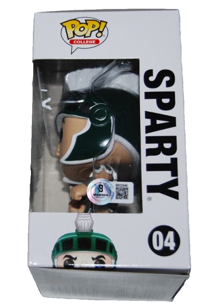 TOM IZZO signed (MICHIGAN STATE SPARTANS) Sparty #04 Funko Pop BECKETT BR32946