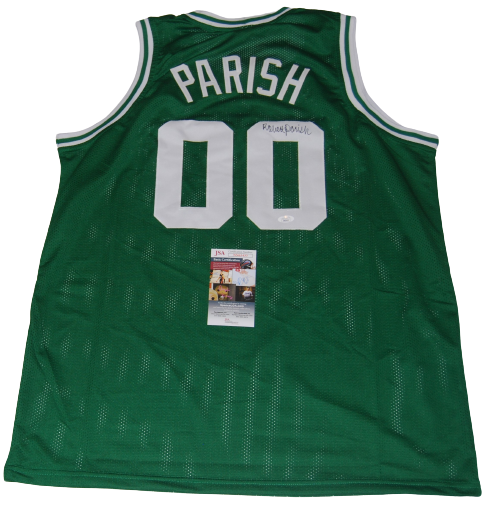 ROBERT PARISH signed (BOSTON CELTICS) Green #00 custom basketball jersey JSA