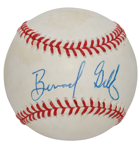 BERNARD GILKEY signed NL Official baseball (ST LOUIS CARDINALS - METS) W/COA 