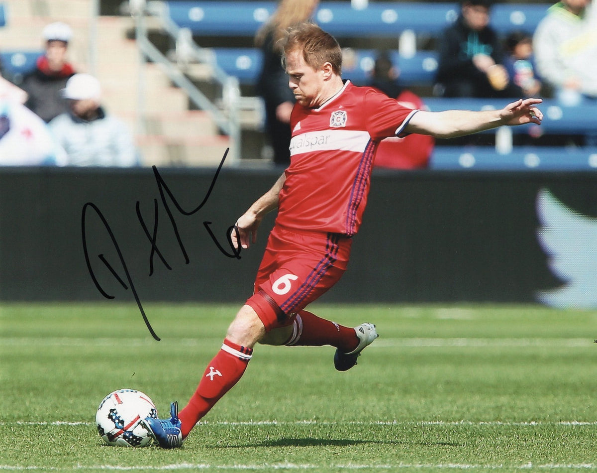 Dax McCarty signed 8x10 Photo w/COA Chicago Fire MLS USA Soccer #1
