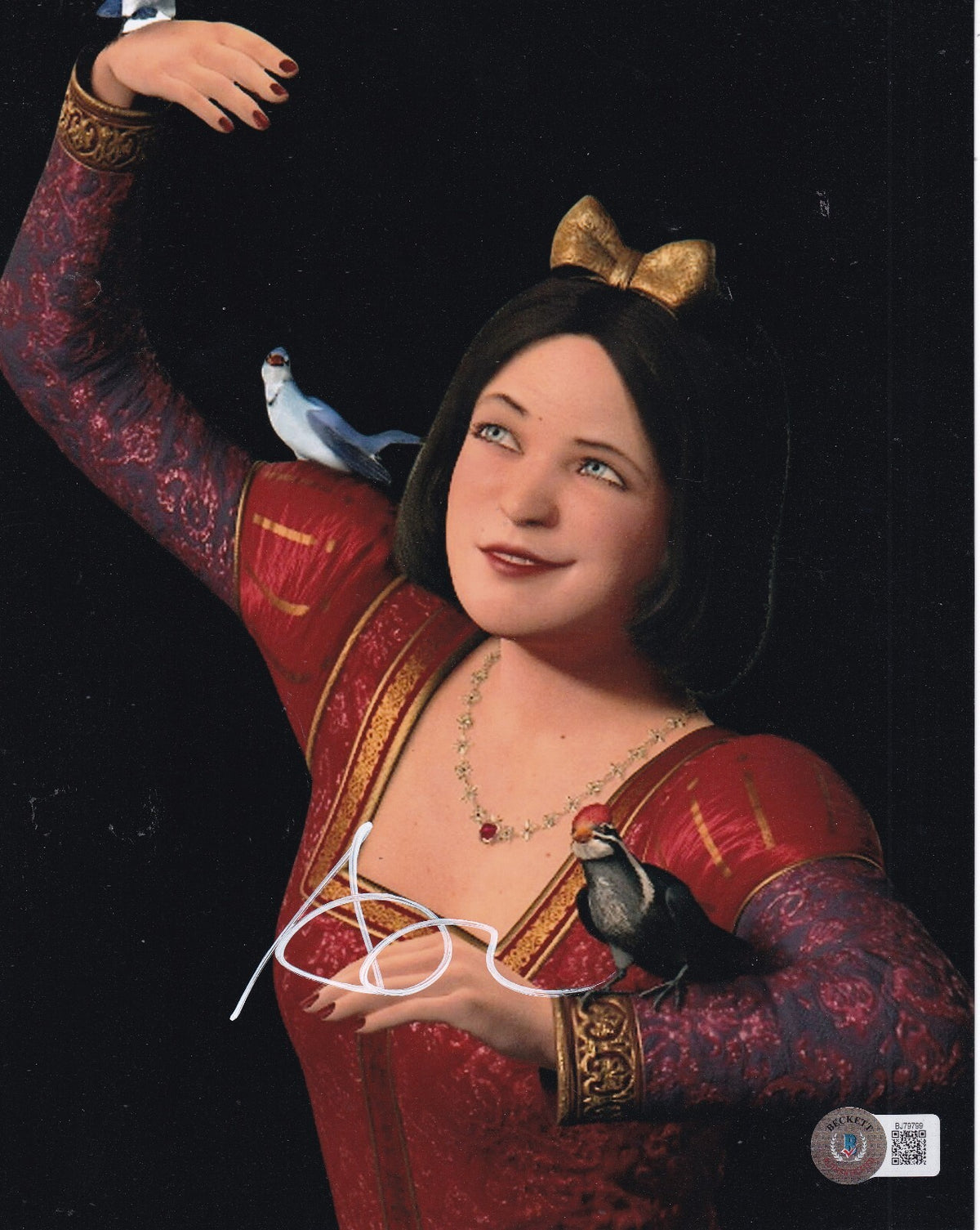 AMY POEHLER signed (SHREK) SNOW WHITE movie 8X10 photo BECKETT BAS BJ79799