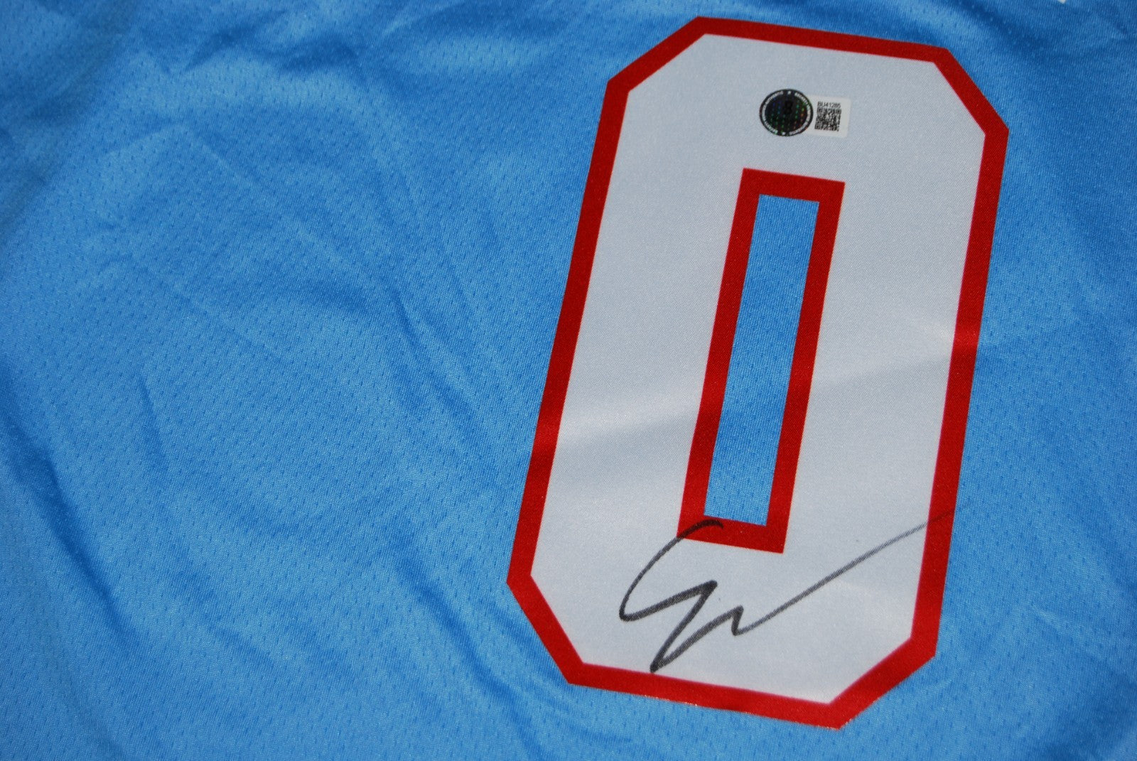 COBY WHITE signed (CHICAGO BULLS) Blue NBA Basketball jersey BECKETT BU41285