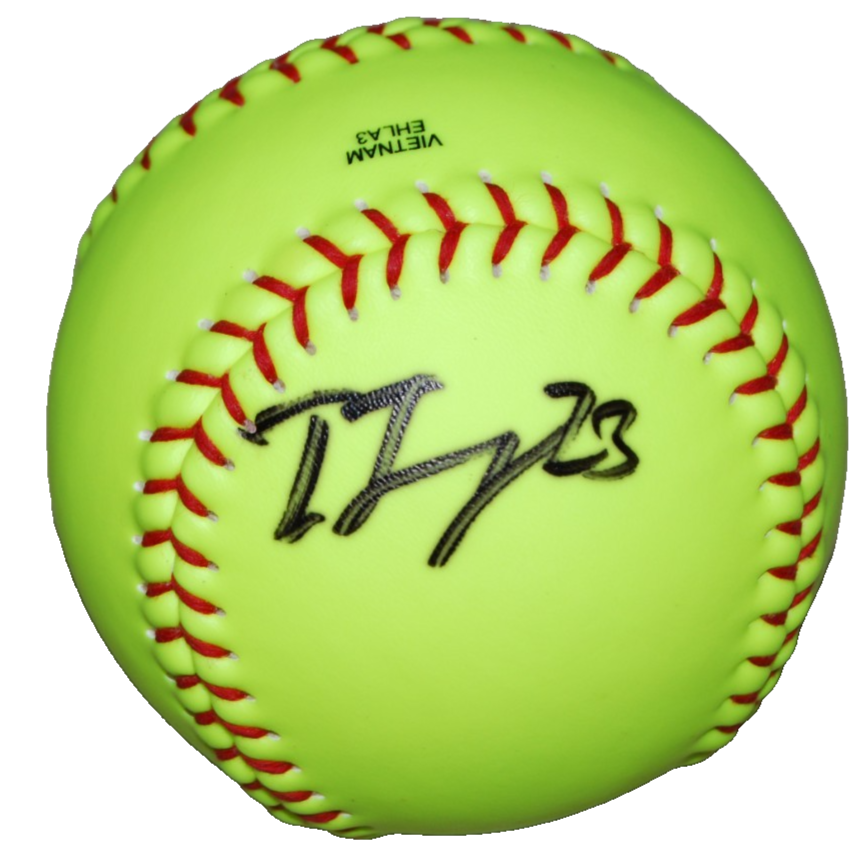 TIARE JENNINGS signed (VOLTS) OKLAHOMA SOONERS Softball 12" BECKETT BAS BU41324