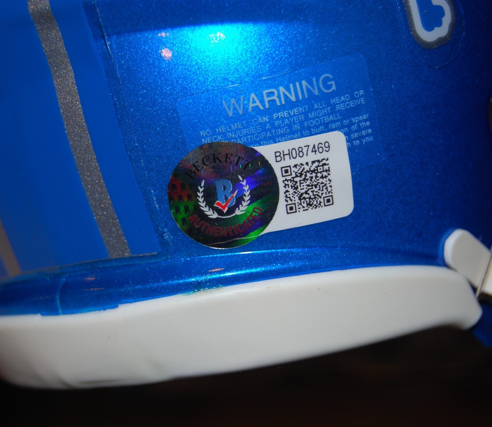 CHRIS SPIELMAN signed (DETROIT LIONS) Flash mini helmet BECKETT BAS BH087469