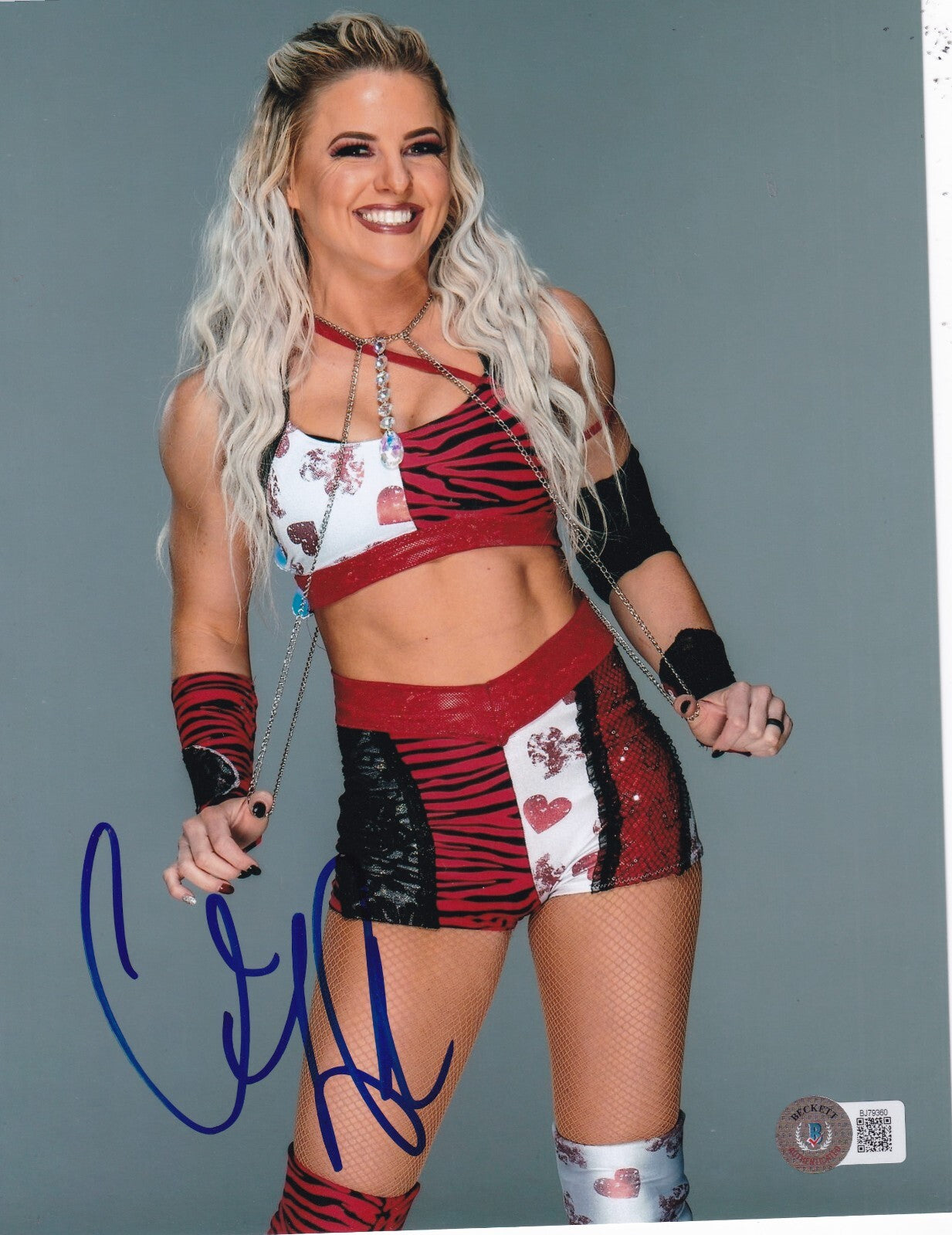 CANDICE LARUE signed (WWE DIVA) WRESTLING RAW 8X10 photo BECKETT BAS BJ79360