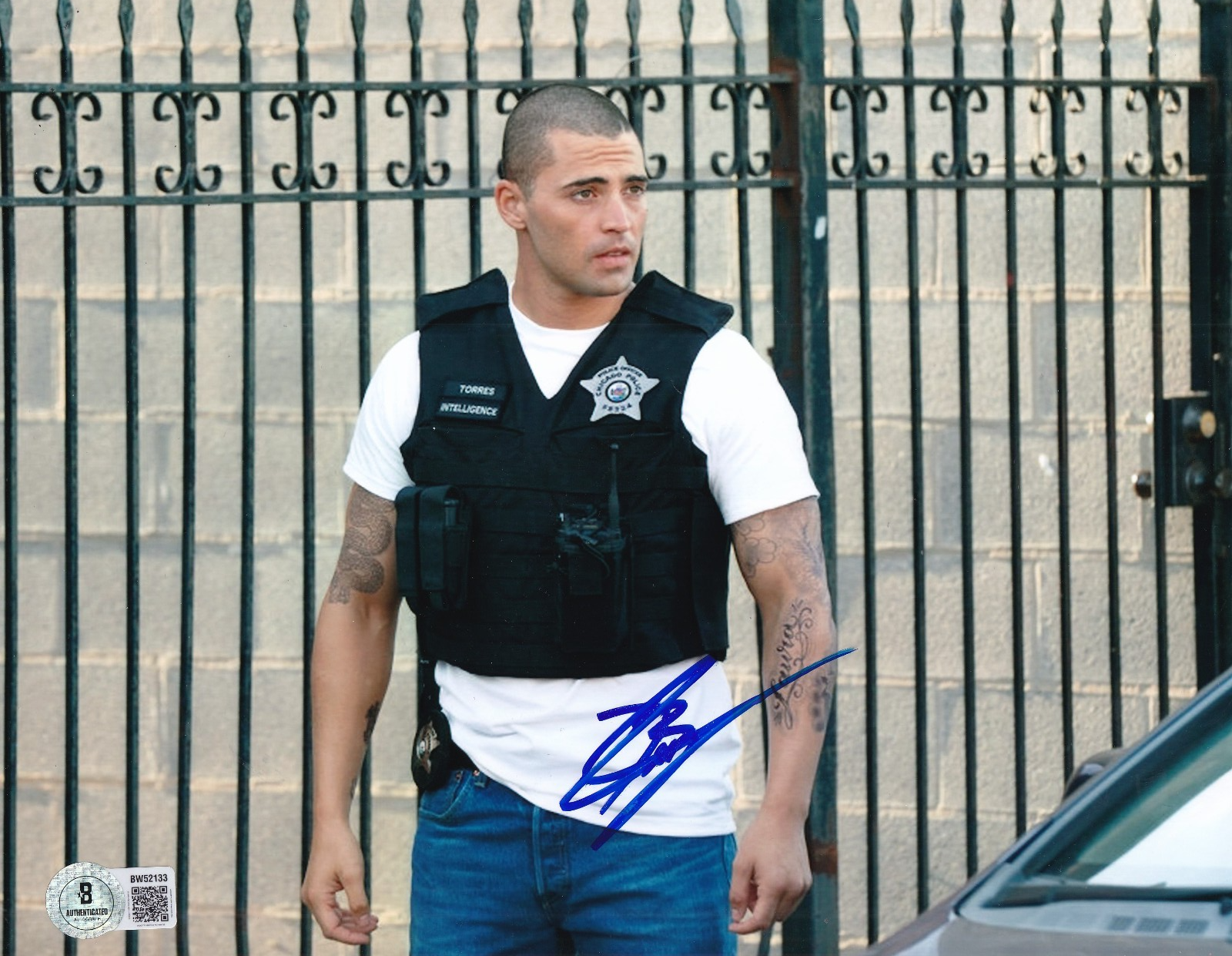 BENJAMIN LEVY AGUILAR signed (CHICAGO P.D) Torres 8X10 photo BECKETT BAS BW52133