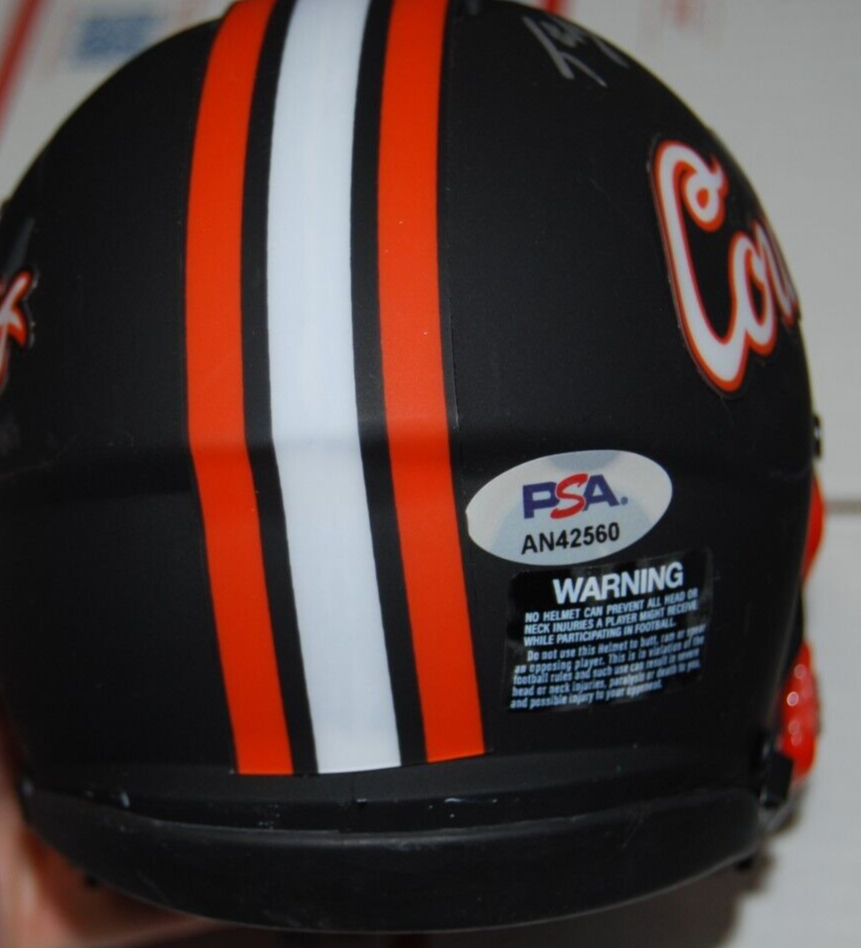 TEVIN JENKINS signed OKLAHOMA STATE COWBOYS mini football helmet PSA/DNA AN42560