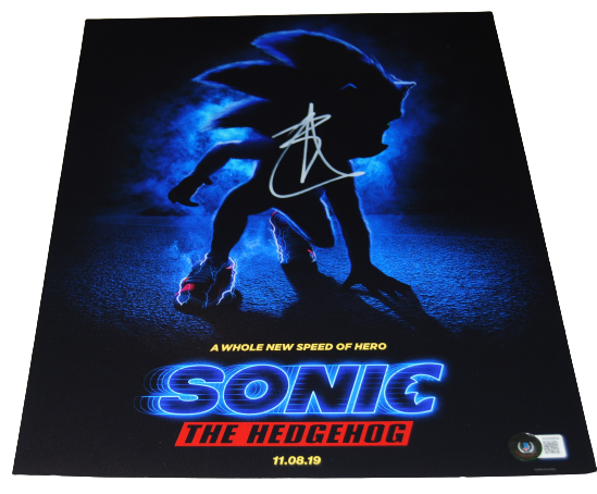 BEN SCHWARTZ signed (SONIC THE HEDGEHOG) Movie 11X14 photo BECKETT BAS BH058654