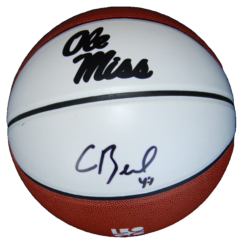 CHRIS BEARD signed (OLE MISS RUNNING REBELS) F/S logo basketball JSA AX28860