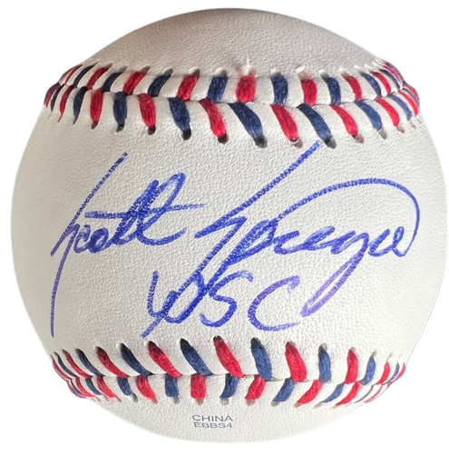 SCOTT SPIEZIO signed (ST LOUIS CARDINALS) OL baseball BECKETT BAS AC93987