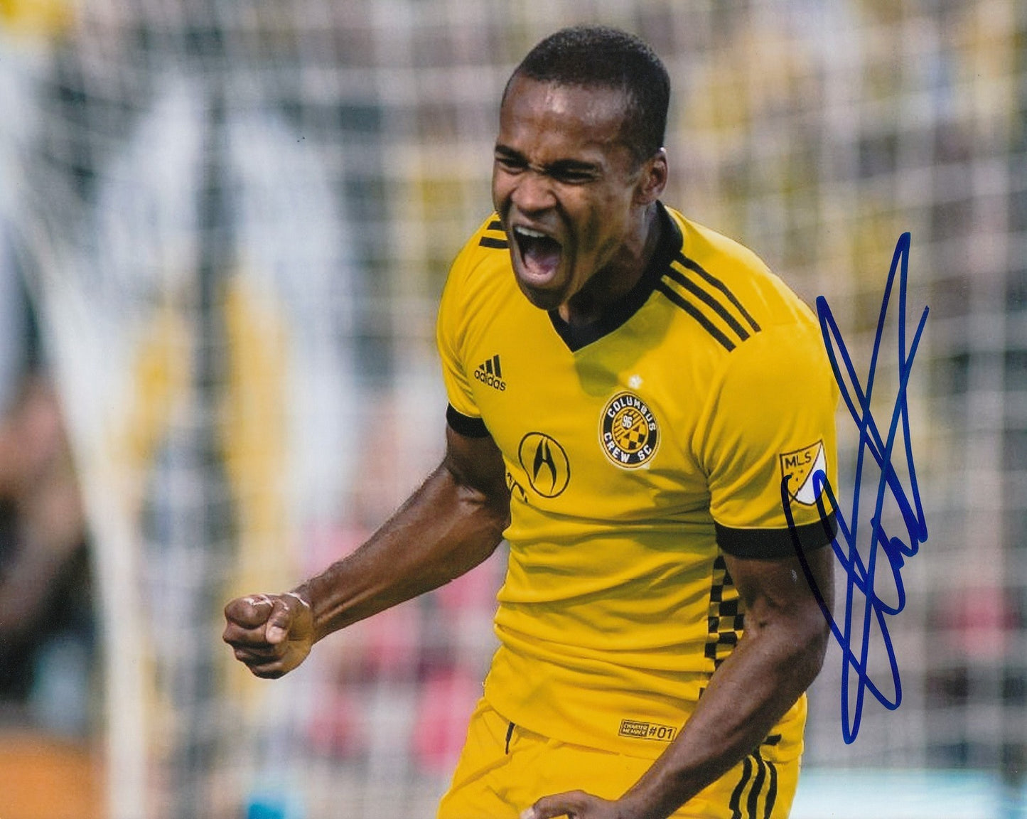 OLA KAMARA signed (COLUMBUS CREW) *LA GALAXY* SOCCER MLS 8X10 photo W/COA #4