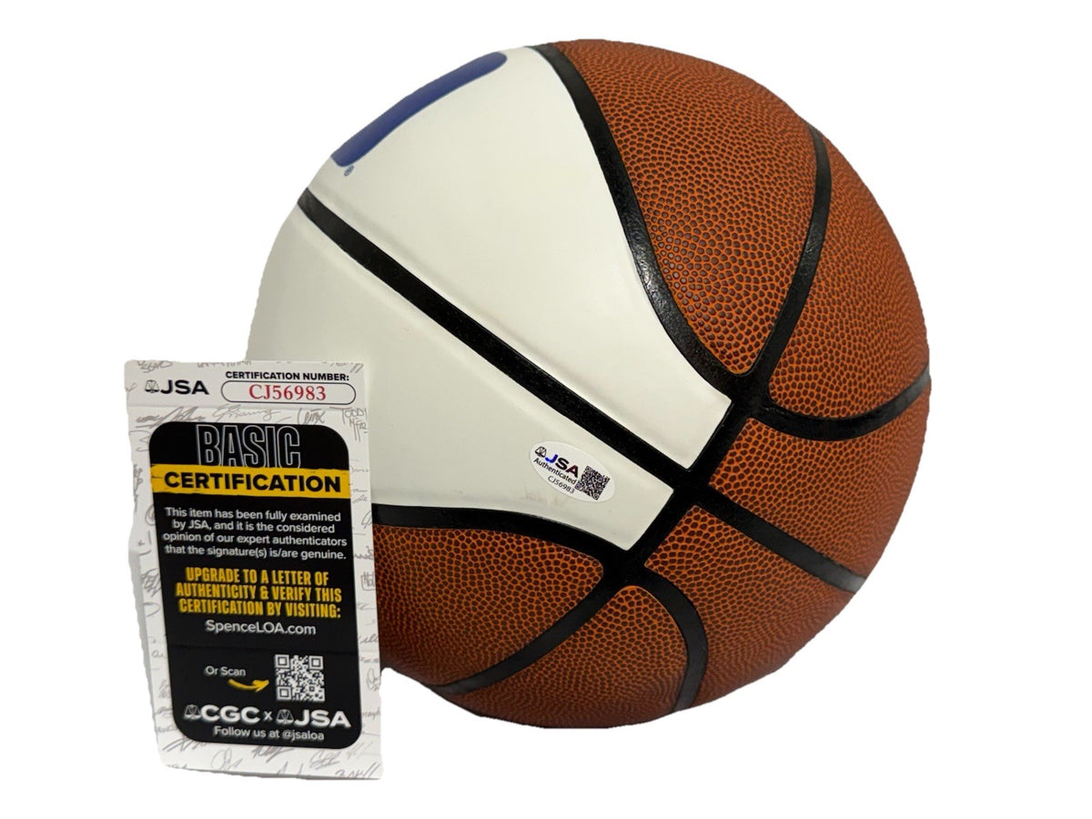 CAYDEN BOOZER signed (DUKE BLUE DEVILS) logo basketball JSA COA CJ56983