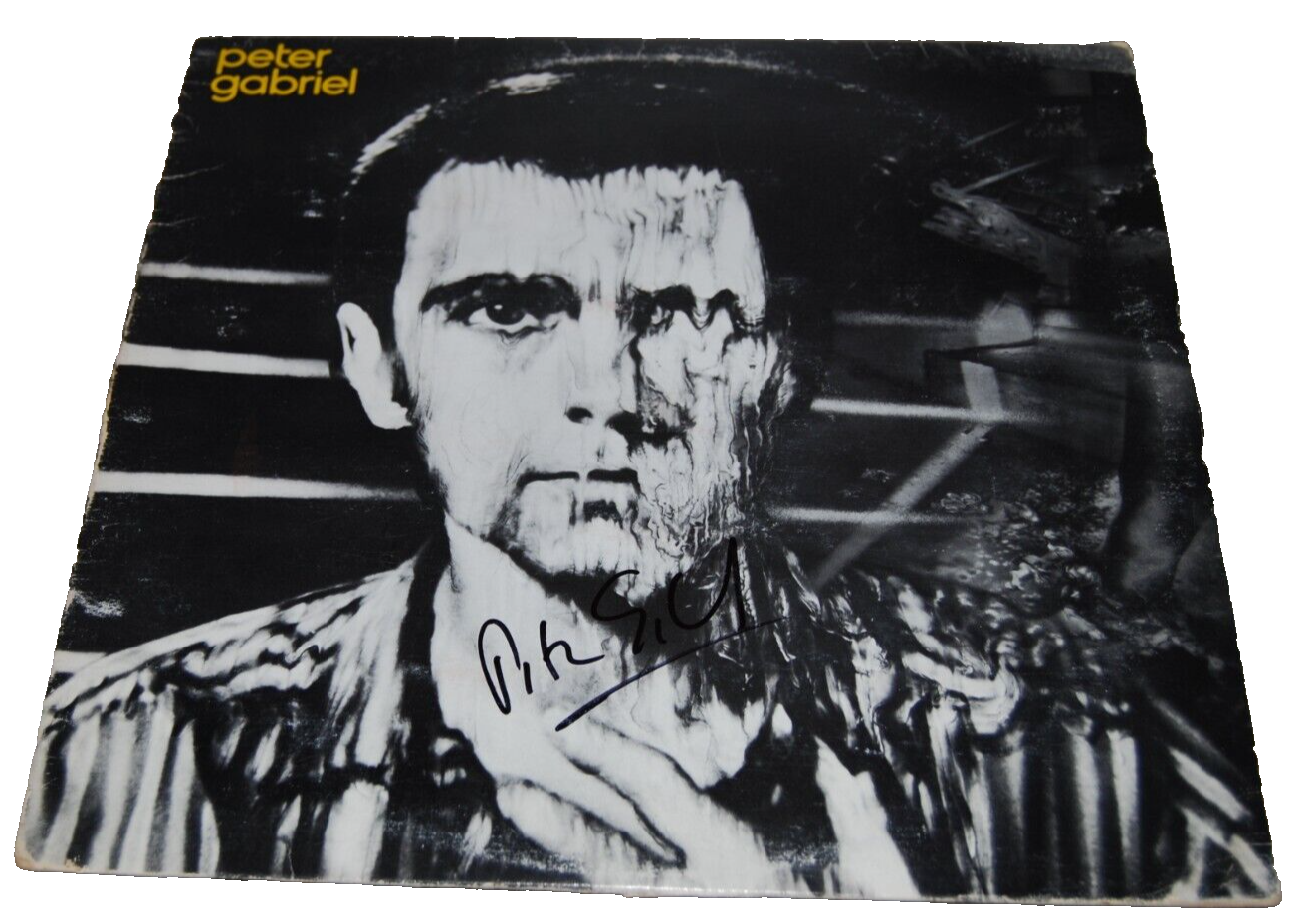 PETER GABRIEL signed (3 Melt) Genesis Vinyl Album Record LP BECKETT BAS BM02717