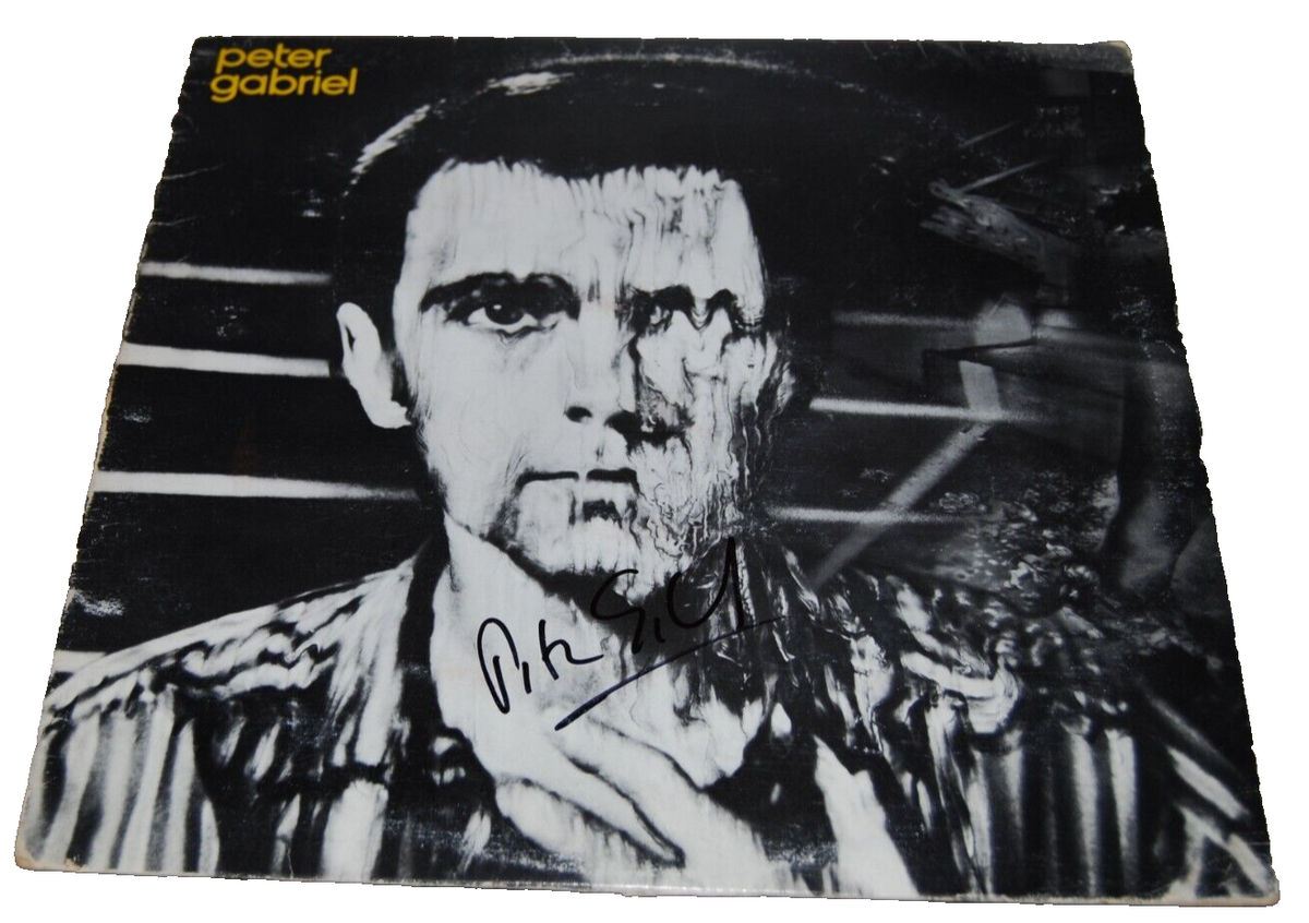 PETER GABRIEL signed (3 Melt) Genesis Vinyl Album Record LP BECKETT BAS BM02717