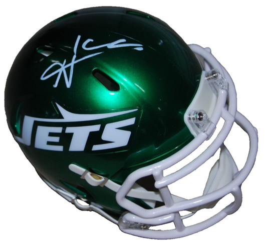 AARON GLENN signed (NEW YORK JETS) mini football helmet BECKETT BAS BR63135