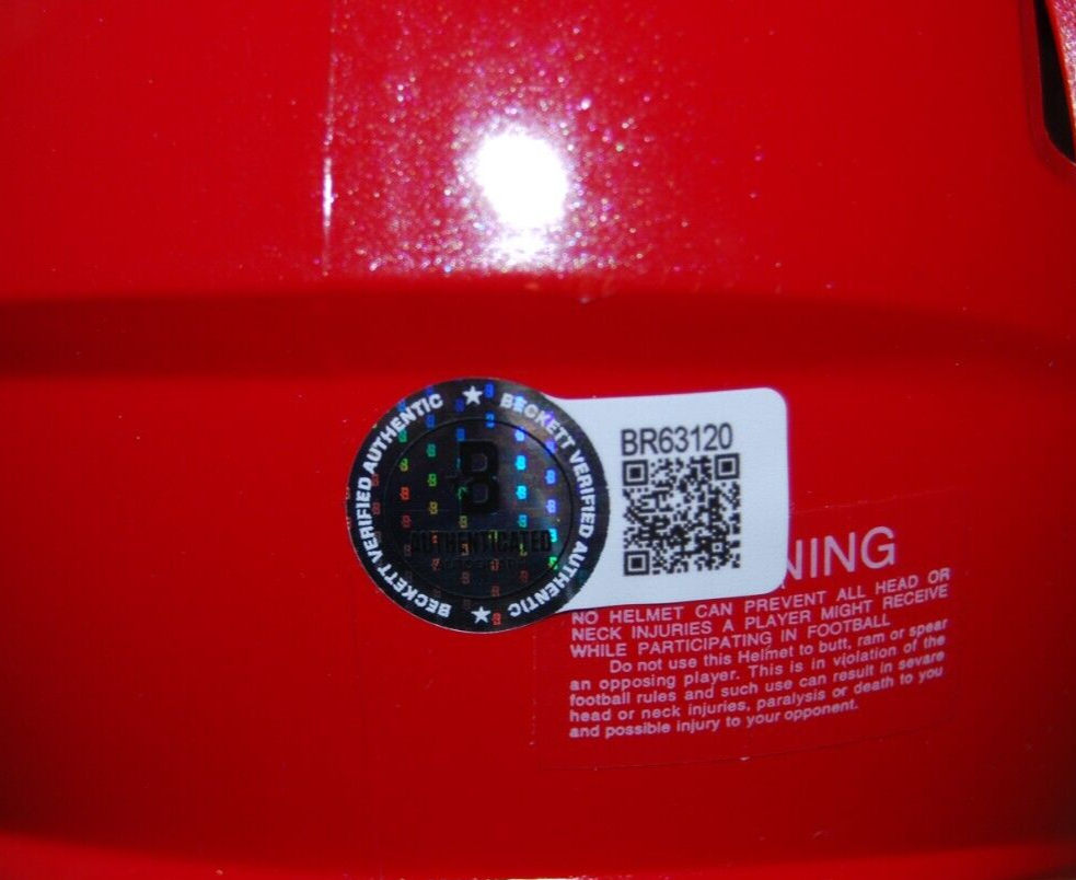 STEVE SPAGNUOLO signed (KANSAS CITY CHIEFS) mini football helmet BECKETT BR63120