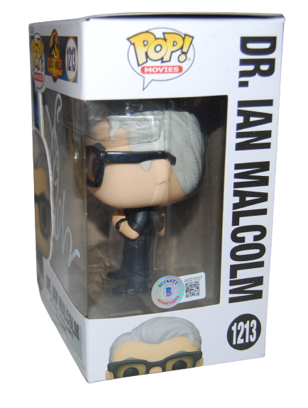 JEFF GOLDBLUM signed (JURRASIC WORLD) #1213 Dr Ian Funko Pop BECKETT BAS AD27037