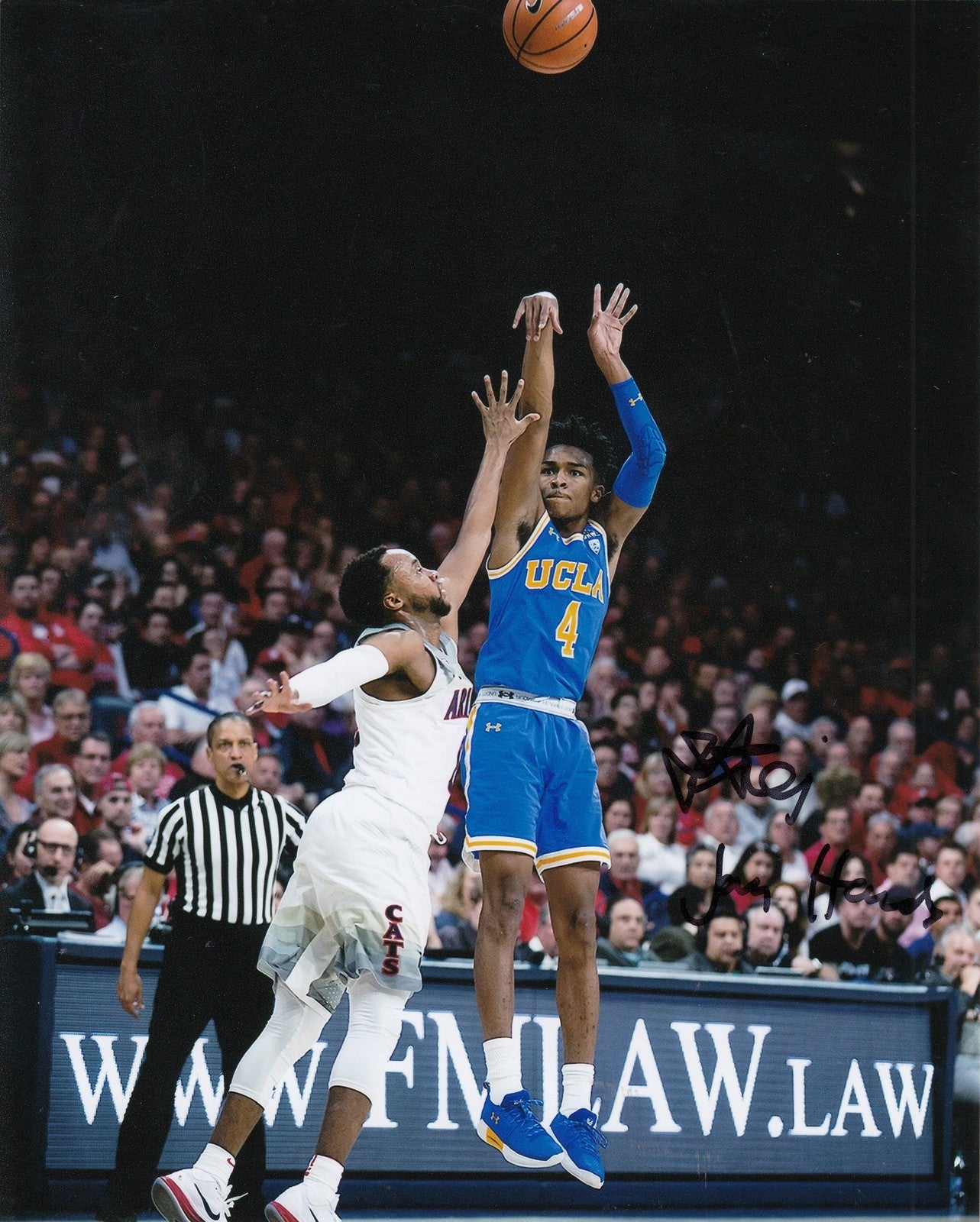 JAYLEN HANDS signed (UCLA BRUINS) basketball 8X10 *NBA DRAFT* photo W/COA #3