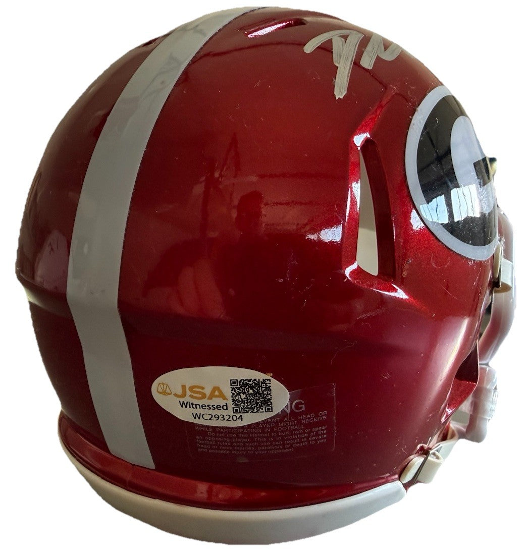 DEANDRE SWIFT signed (GEORGIA BULLDOGS) Bears mini football helmet JSA WC293204
