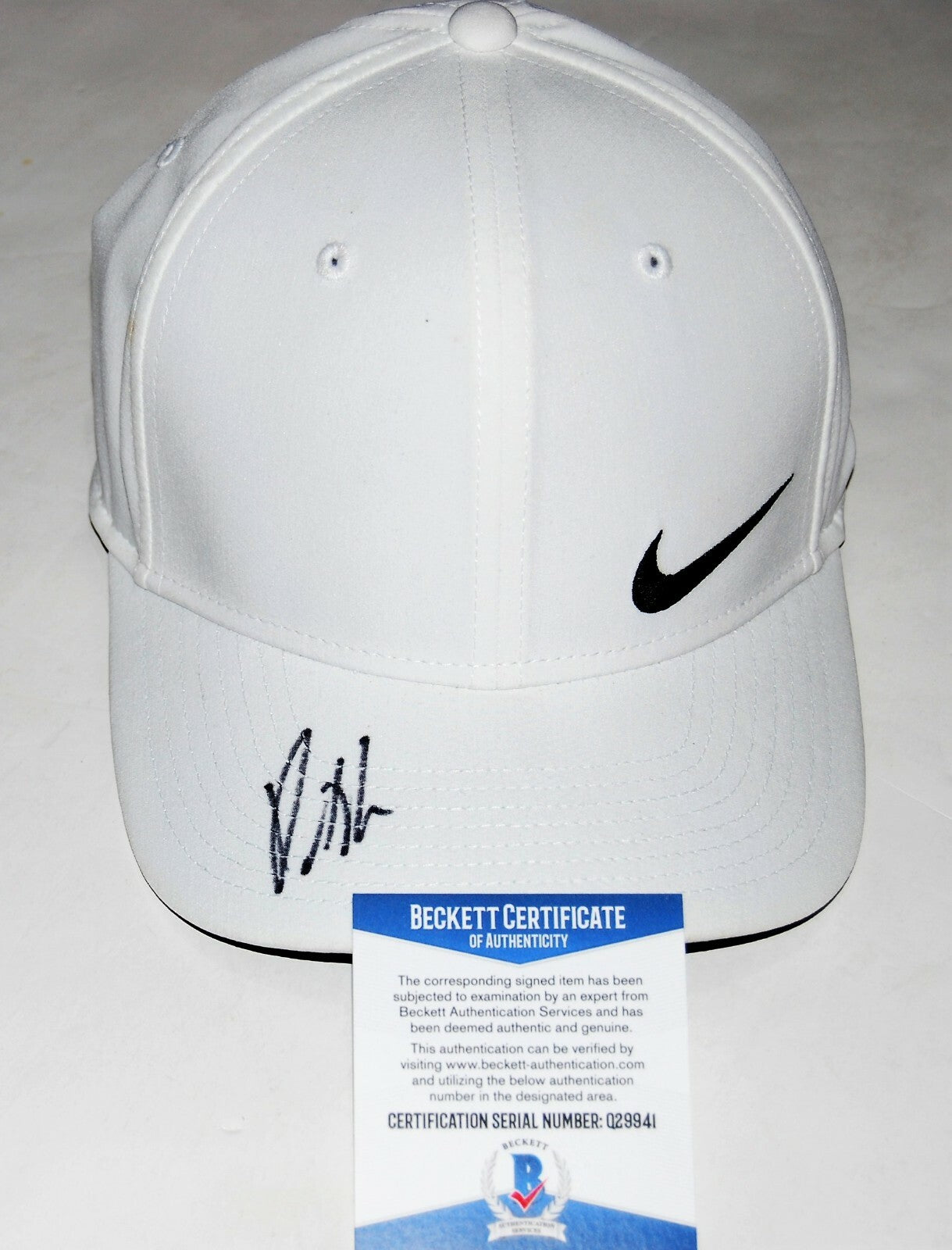 PATRICK REED signed (2018 MASTERS CHAMP) NIKE Official Golf hat cap COA Beckett