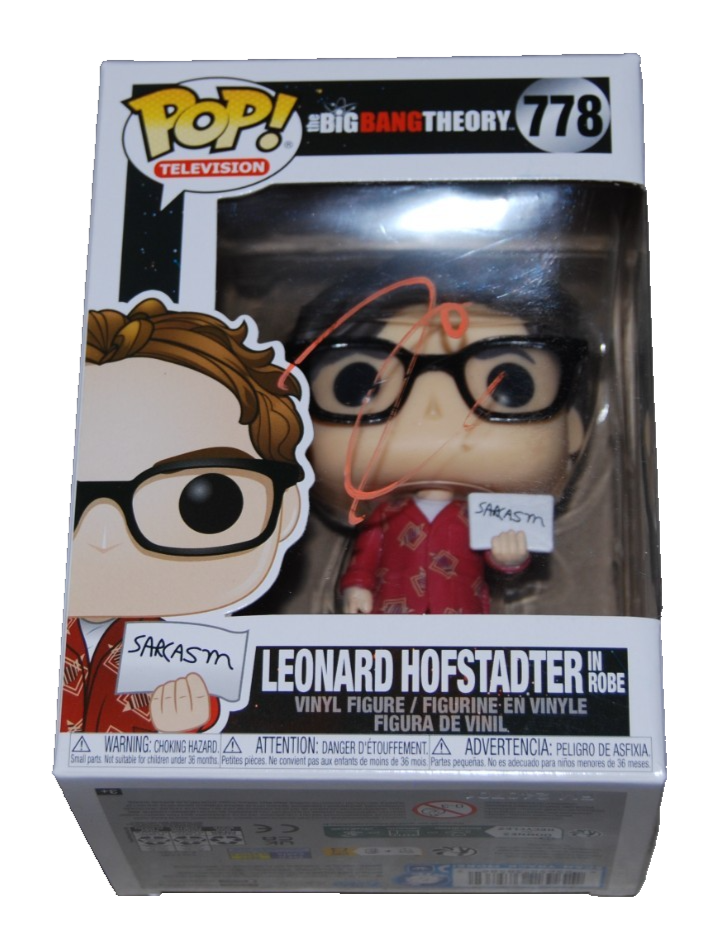 JOHNNY GALECKI signed (BIG BANG THEORY) Leonard #778 Funko Pop #BECKETT BU41138