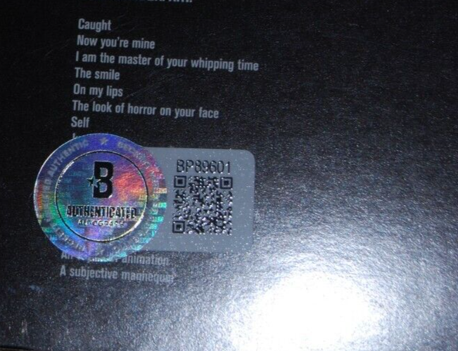 KERRY KING signed (SLAYER) Diabolus in Musica Vinyl Album insert BECKETT BP89601