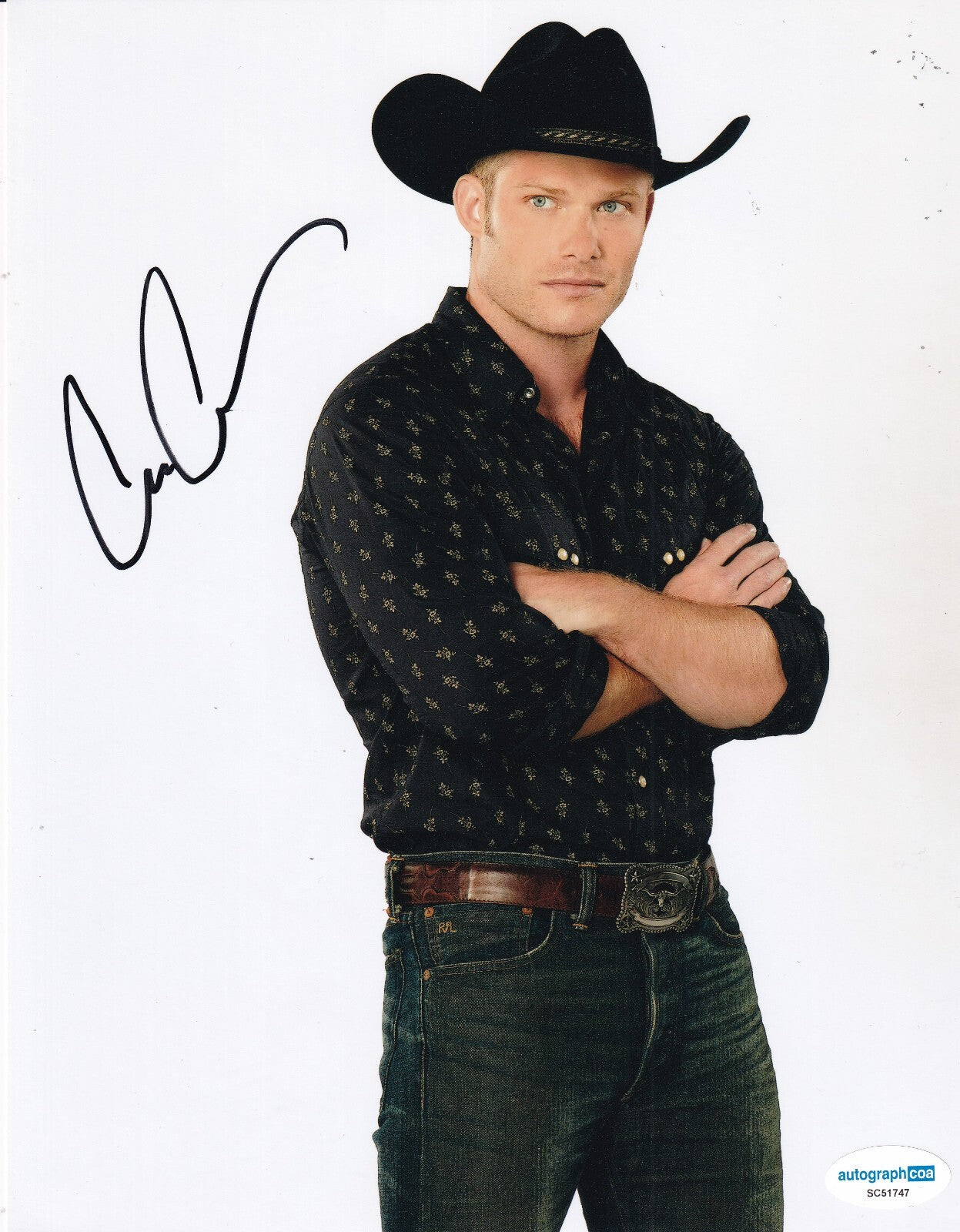 CHRIS CARMACK signed (NASHVILLE) TV SHOW Will Lexington 8X10 photo ACOA SC51747