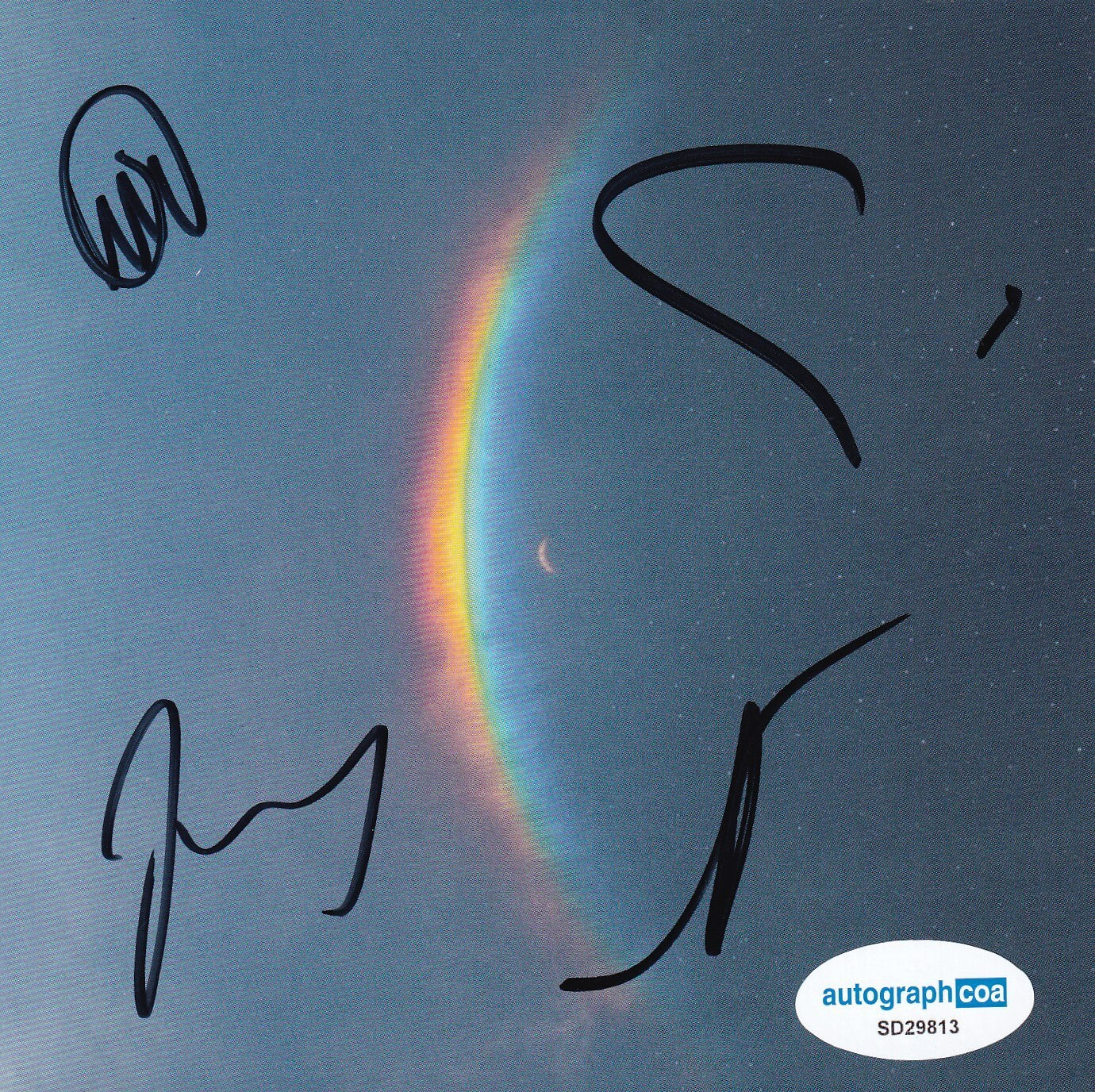 COLDPLAY signed (MOON MUSIC) Cd Cover ART CARD *Chris Martin* ACOA SD29813