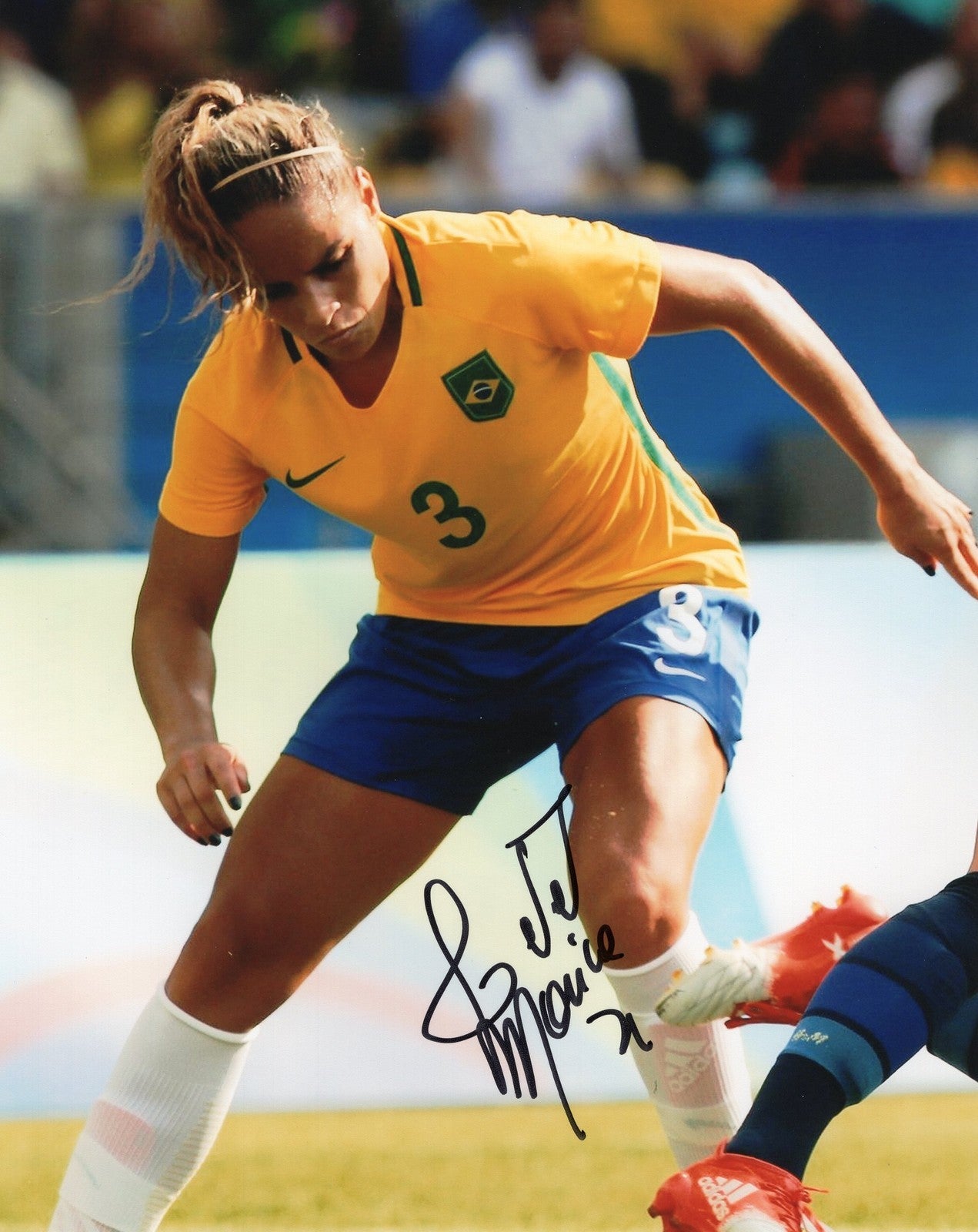 Monica Hickmann Alves signed 8x10 Photo w/COA Brazil Soccer Madrid #1