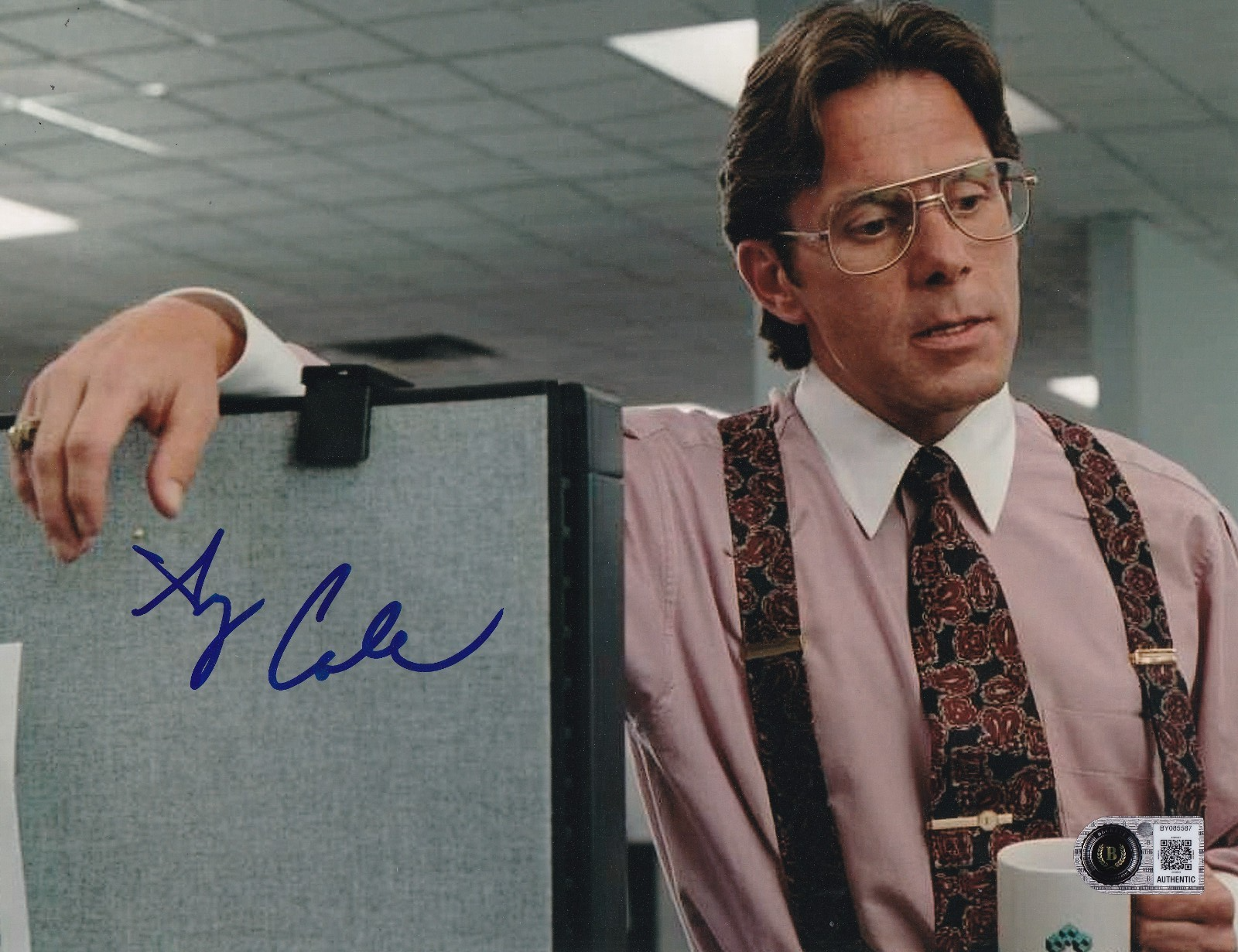 GARY COLE signed (OFFICE SPACE) Bill Lumbergh Movie 8X10 photo BECKETT BY085587