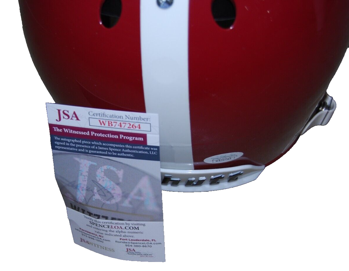 EDDIE LACEY signed (ALABAMA CRIMSON TIDE) F/S football helmet JSA WB747264