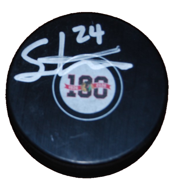 SAM LAFFERTY signed (CHICAGO BLACKHAWKS) Centennial 100 puck BECKETT BU41326
