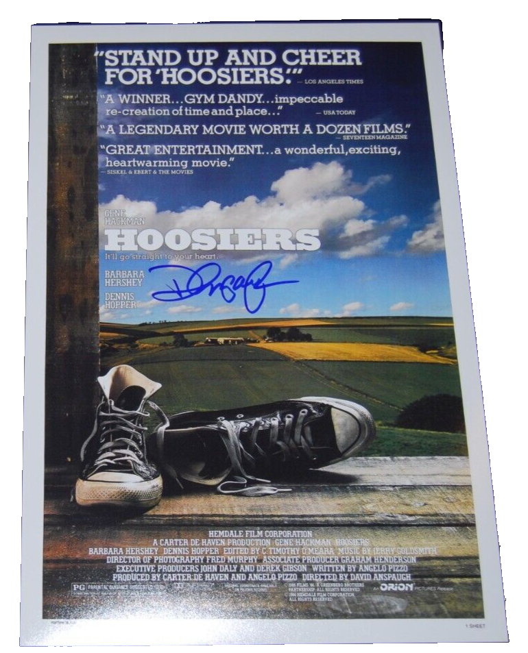 DAVID ANSPAUGH signed HOOSIERS autograph director 12X18 movie poster photo W/COA