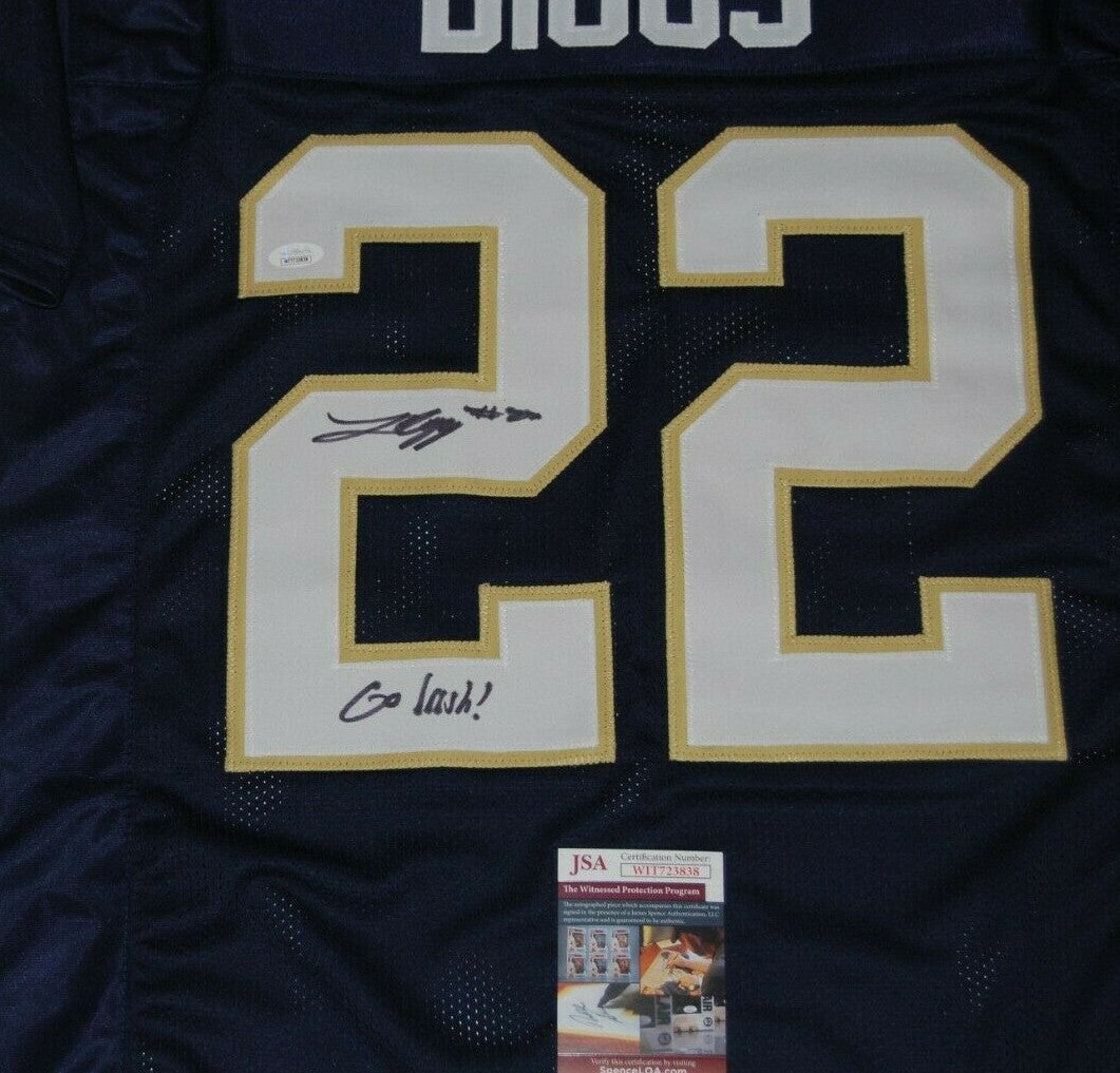LOGAN DIGGS signed (NOTRE DAME FIGHTING IRISH) Go Irish custom jersey JSA 
