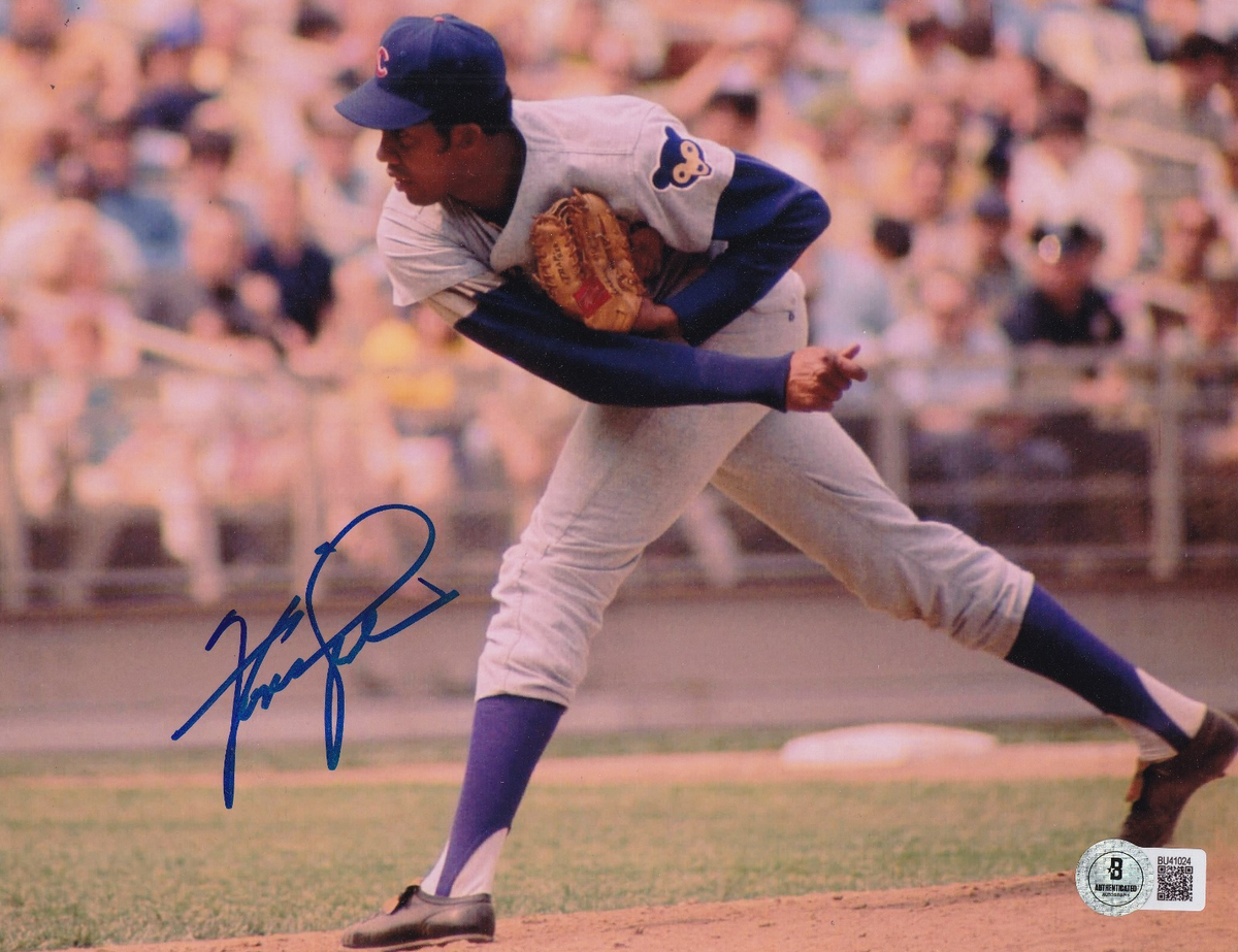 FERGIE JENKINS signed (CHICAGO CUBS) baseball 8X10 photo BECKETT BAS BU41024