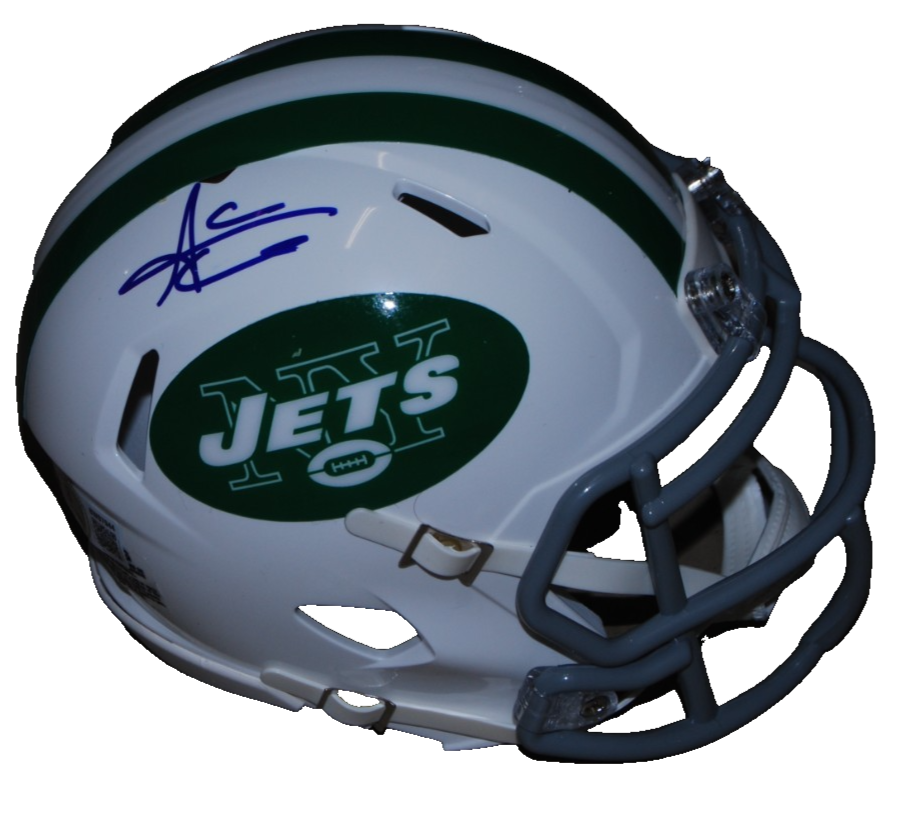 AARON GLENN signed (NEW YORK JETS) mini football helmet BECKETT BAS BW07944