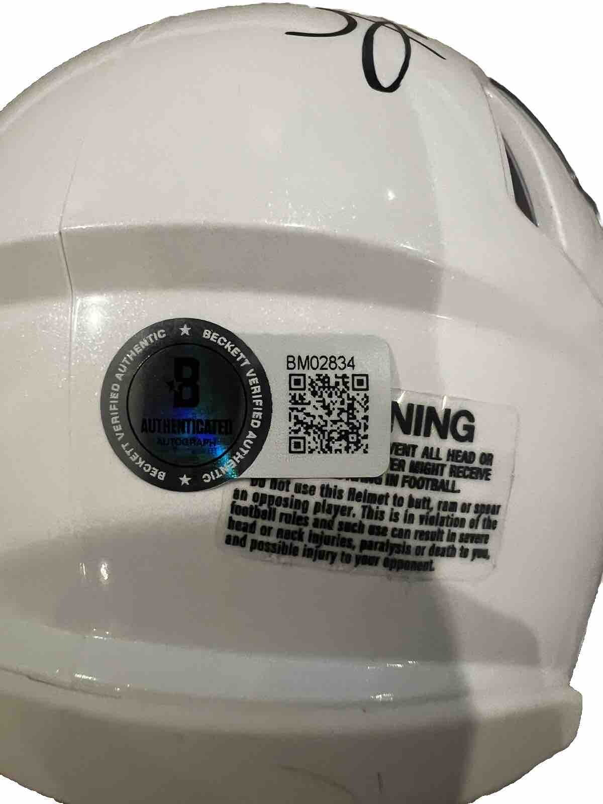 Kurt Warner signed (St Louis Rams) SB MVP Custom Mini Helmet Beckett BM02834