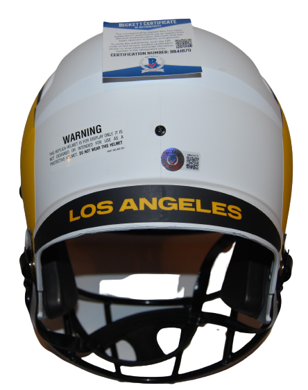 KURT WARNER signed (ST LOUIS RAMS) Lunar F/S football helmet BECKETT BAS BB41870
