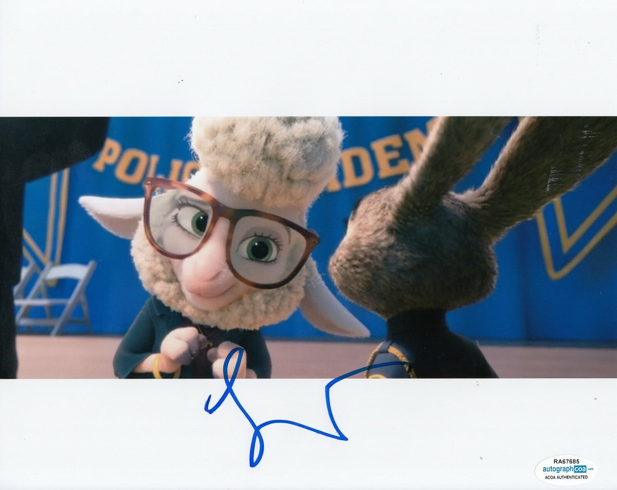 JENNY SLATE signed (ZOOTOPIA) 8X10 photo *BELLWETHER* (Proof) ACOA Authentic
