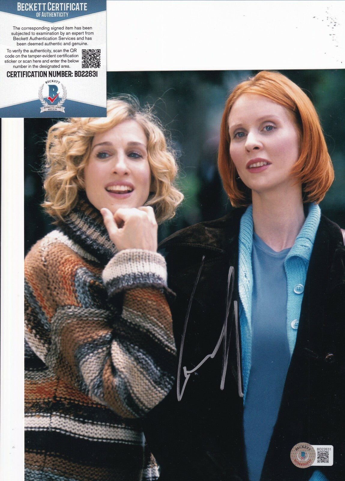 CYNTHIA NIXON signed (SEX AND THE CITY) Miranda 8X10 photo BECKETT BAS BD22631