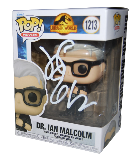 JEFF GOLDBLUM signed (JURRASIC WORLD) #1213 Dr Ian Funko Pop BECKETT BAS AD27037