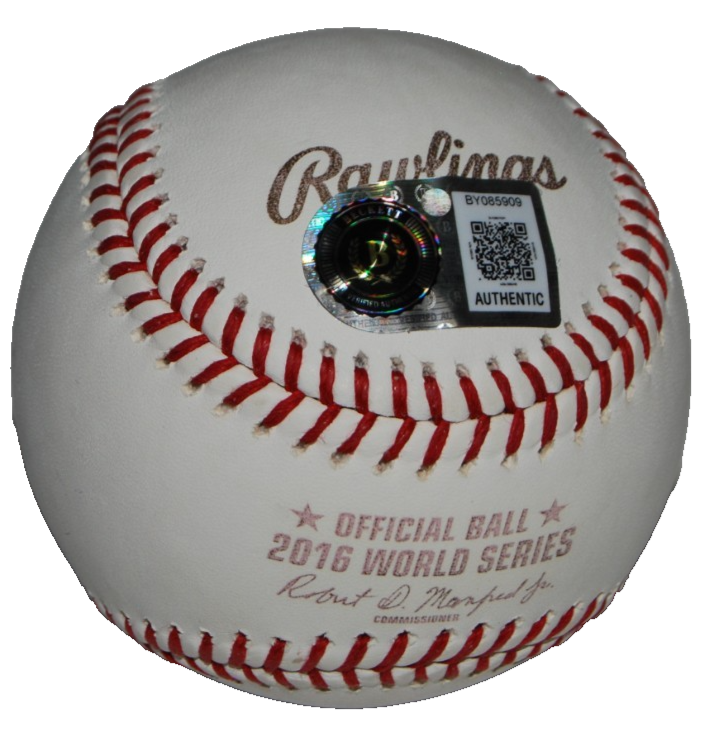 JOHN LACKEY signed (CHICAGO CUBS) 2016 World Series OML ball BECKETT BY085909