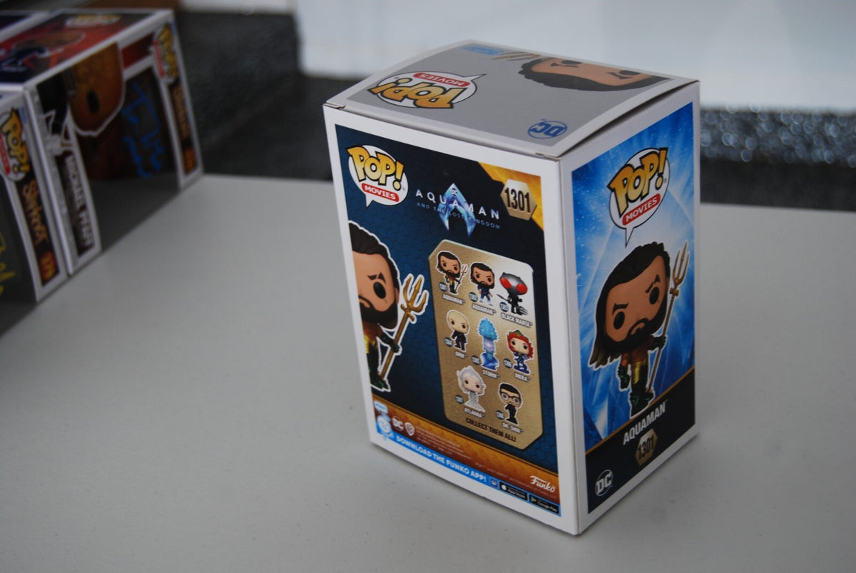 JASON MOMOA signed (AQUAMAN) Lost Kingdom #1301 Funko Pop BECKETT BAS BN07922